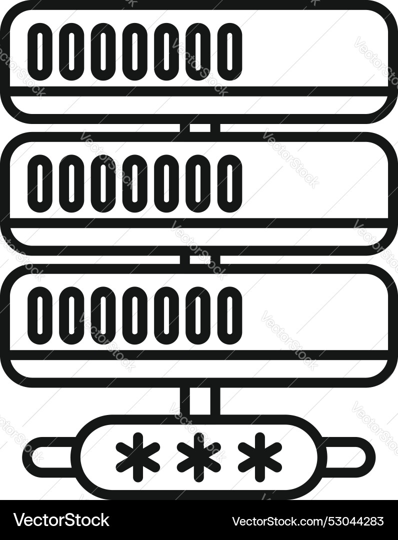 Server room is being accessed by a user entering Server room is being accessed by a user entering vector image
