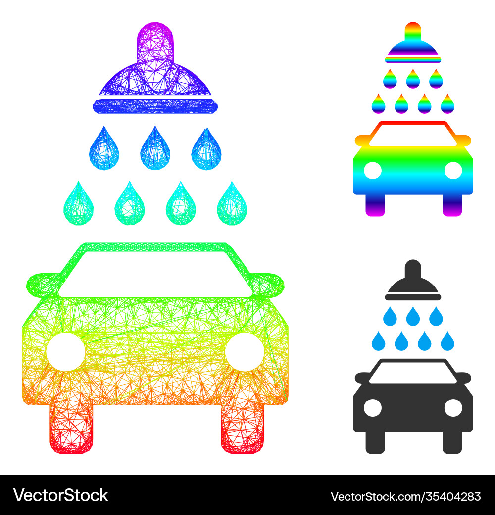 Spectrum net gradient car wash icon Vector Image