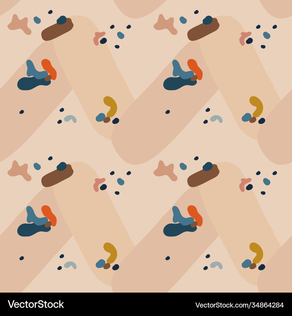 Abstract circle blots seamless pattern Vector Image