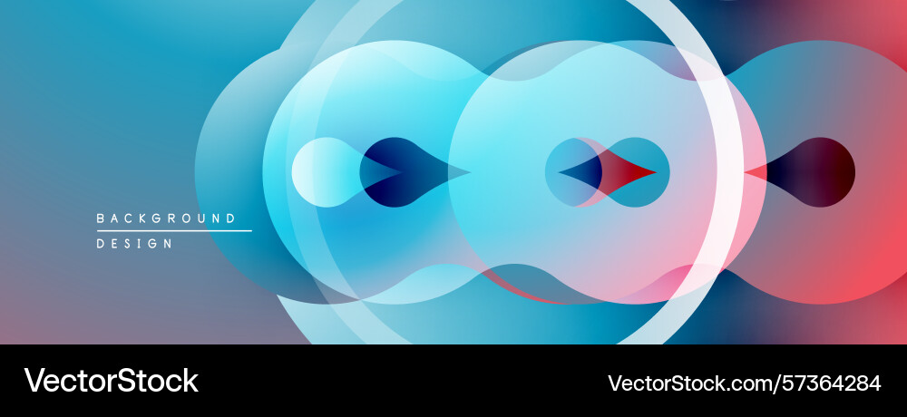 Abstract design features overlapping circles Vector Image