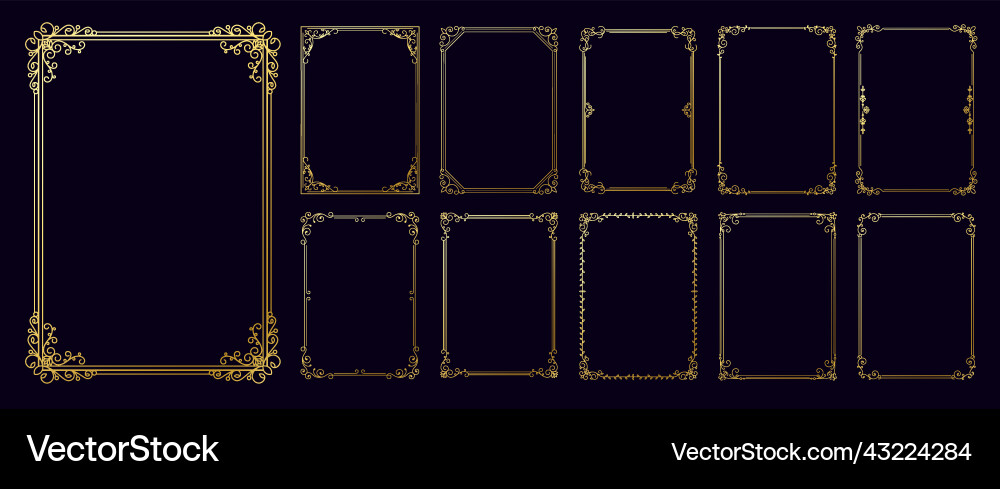 Elegant Rococo Frames vector image
