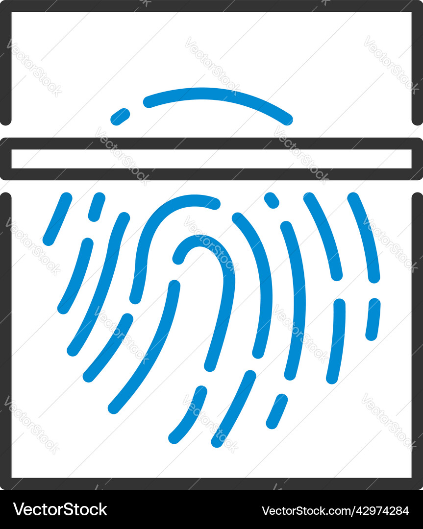 Fingerprint scan icon Fingerprint scan icon vector image