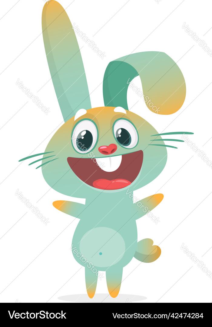 Glücklich süße Hase Karikatur Osterkaninchen Glücklich süße Hase Karikatur Osterkaninchen vektorbild