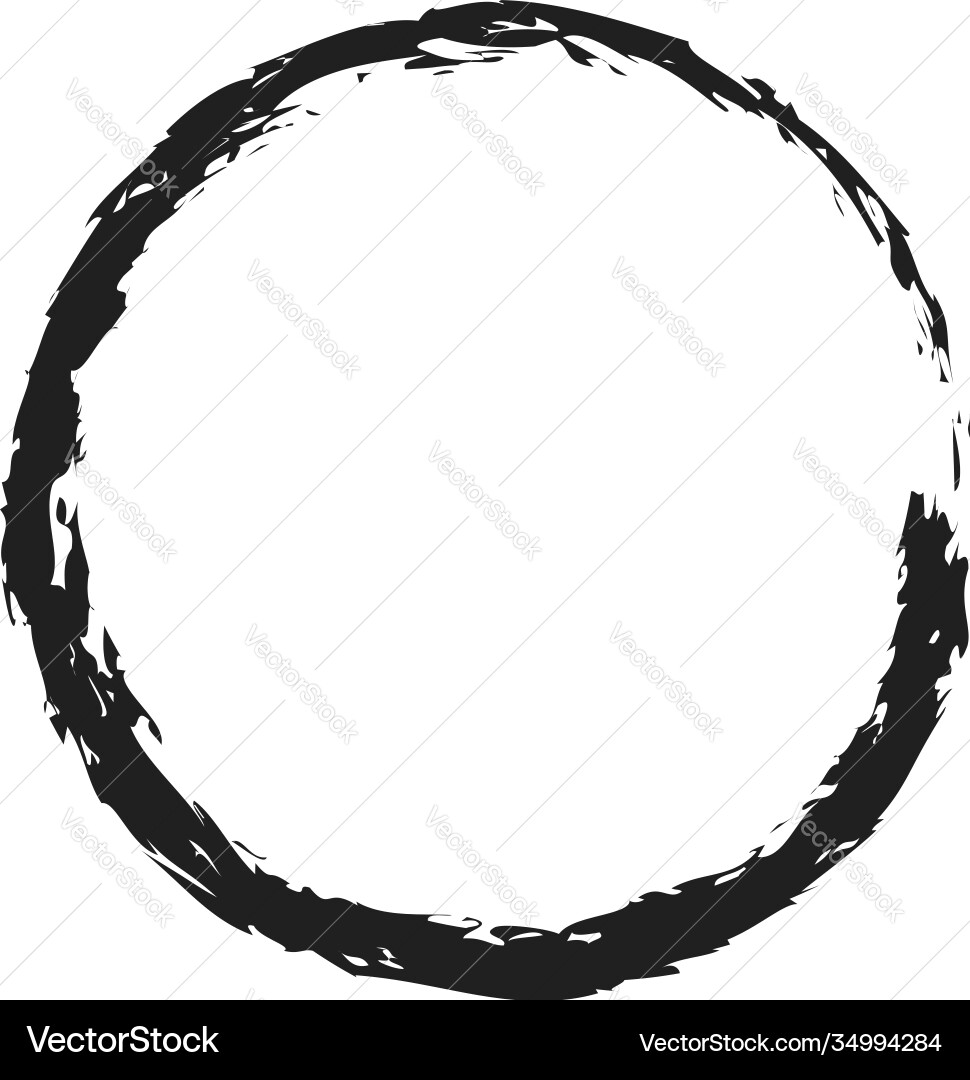 Grungy circle blob blotch Vector Image