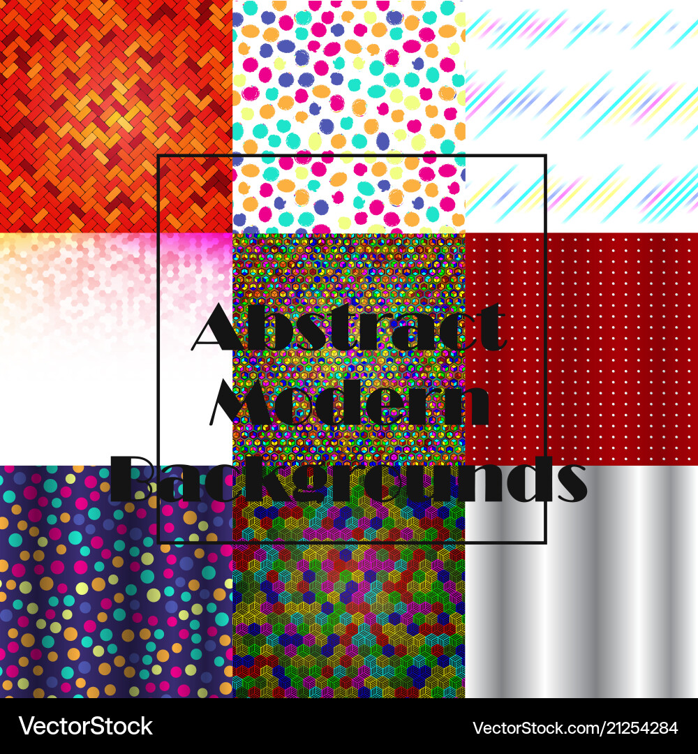 Set of geometric pattern abstract background Set of geometric pattern abstract background vector image