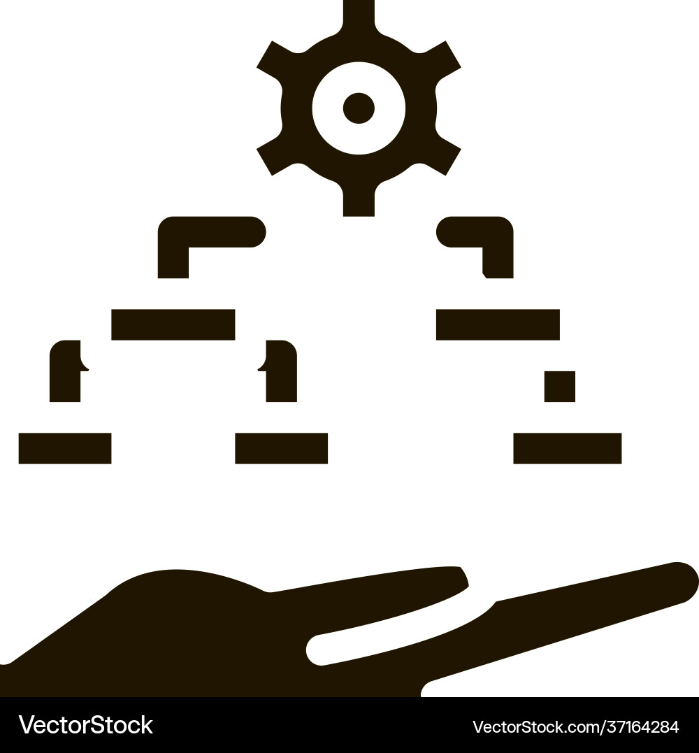 Settings algorithm icon glyph Settings algorithm icon glyph vector image