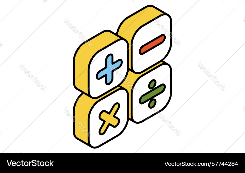 Simple line drawing icon of arithmetic quadratic Simple line drawing icon of arithmetic quadratic vector image