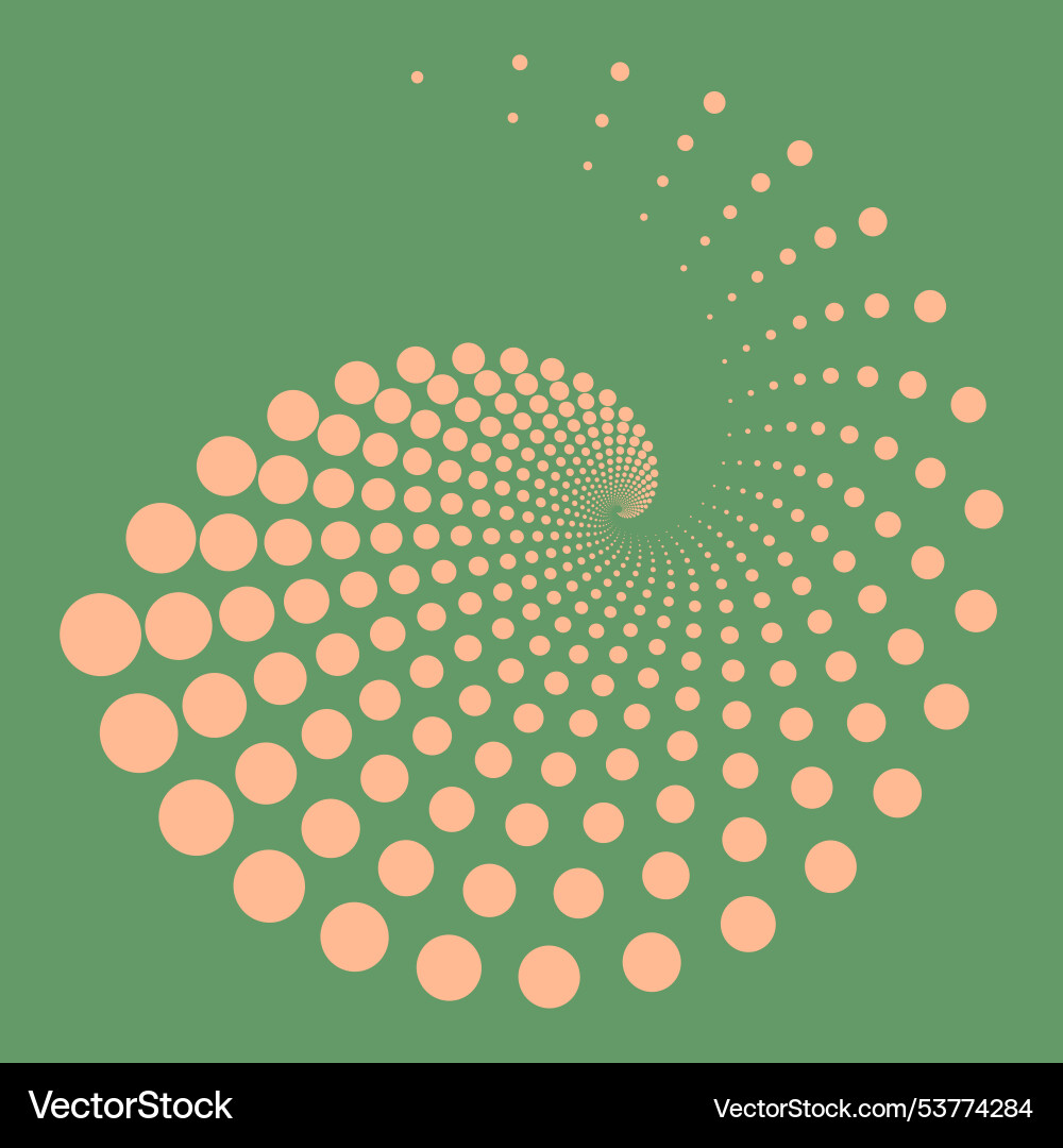 Vortex dotted shape minimal geometric art pattern Vortex dotted shape minimal geometric art pattern Vector Image
