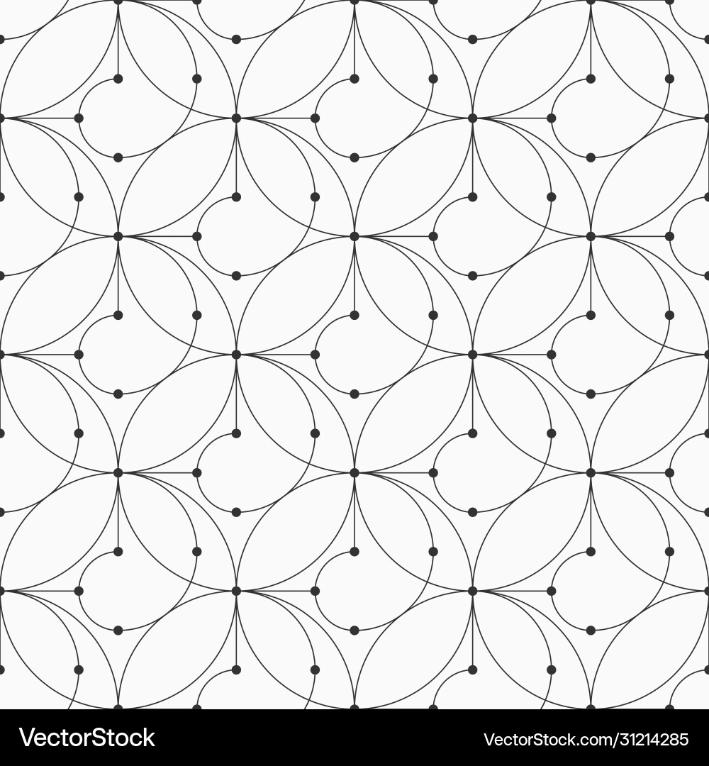 Abstract seamless pattern connecting circles Vector Image