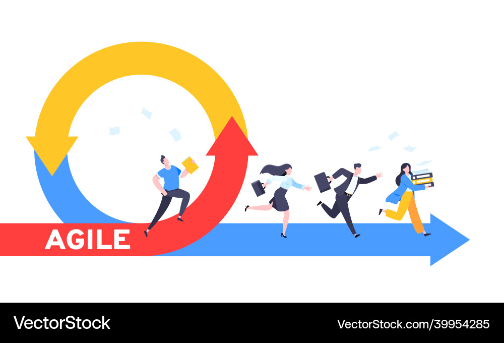 Agile development methodology business concept vector image