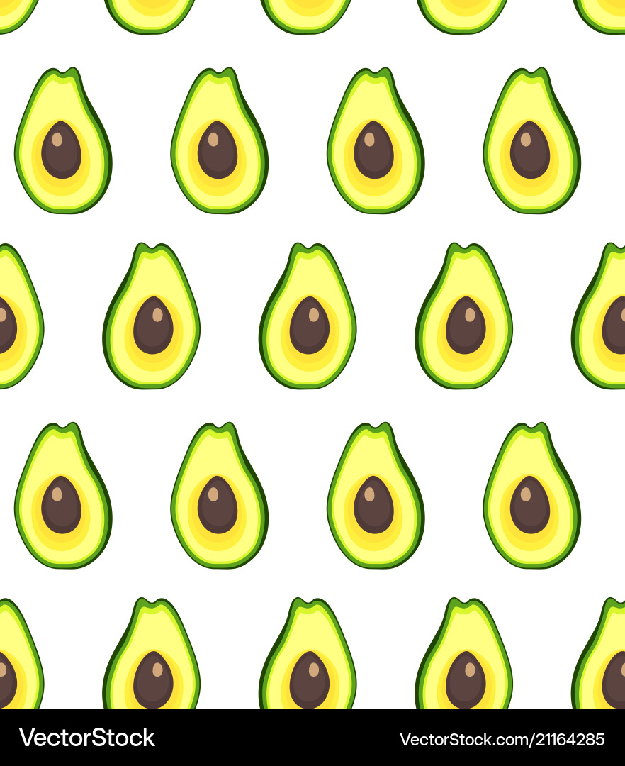 Avocado Slice Pattern vector image