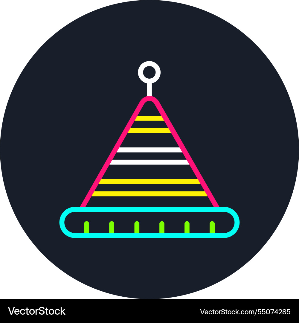 Cone line multi color icon Vector Image