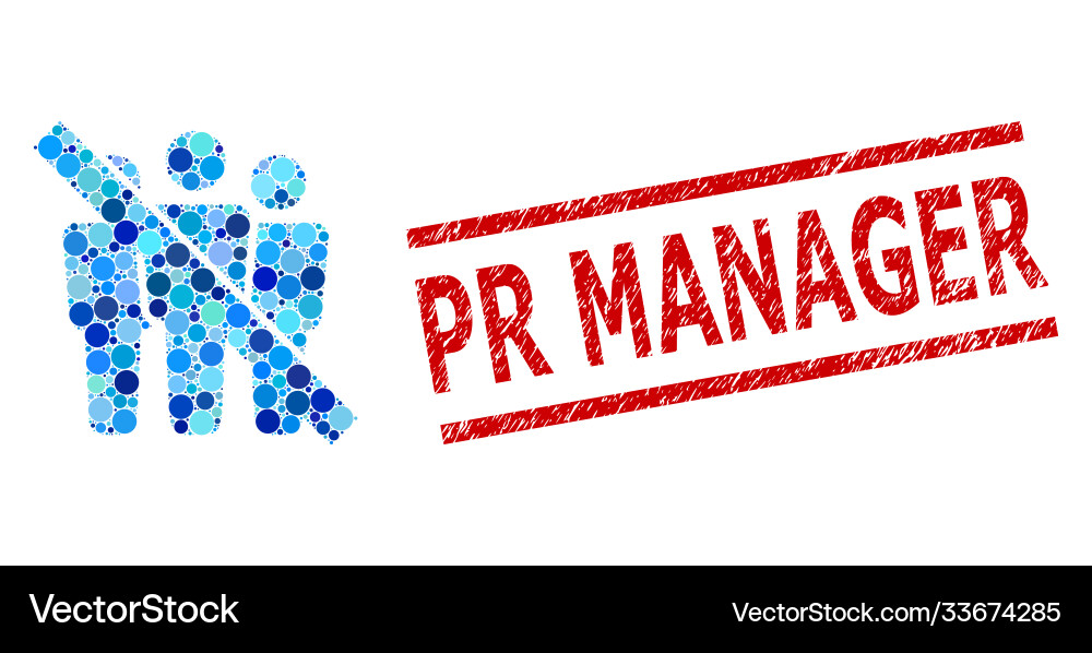 Distress pr manager stamp print and no people Distress pr manager stamp print and no people vector image