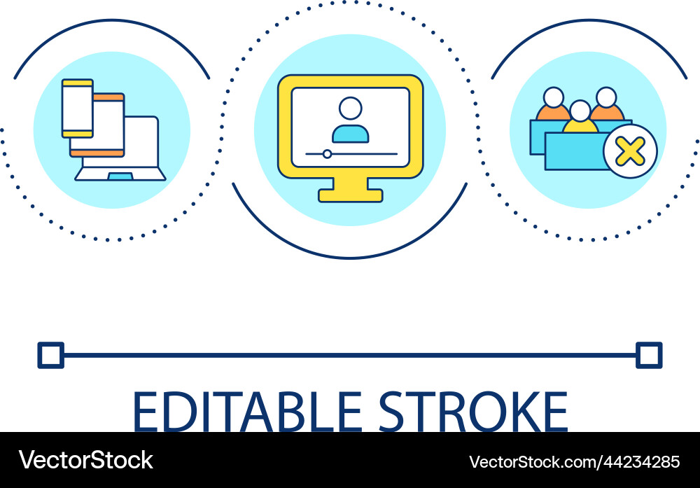 E learning platform loop concept icon E learning platform loop concept icon vector image