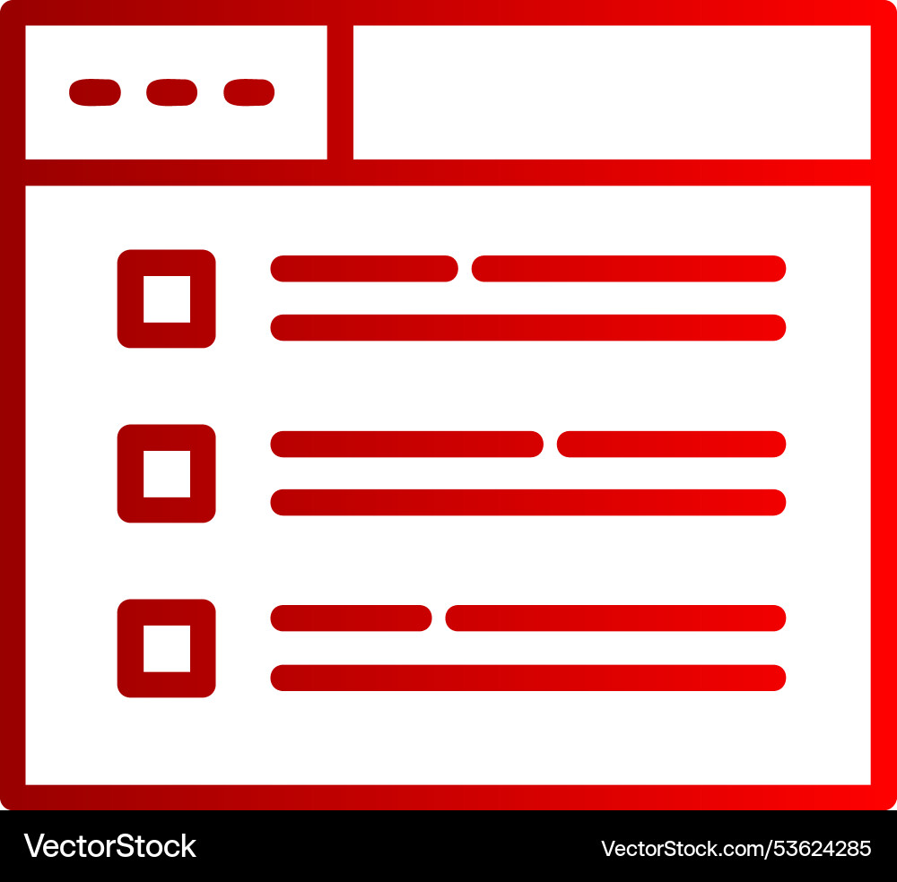 Feed line gradient icon Vector Image