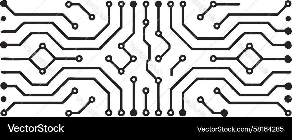 Intricate Circuit Network Pattern Vector Image
