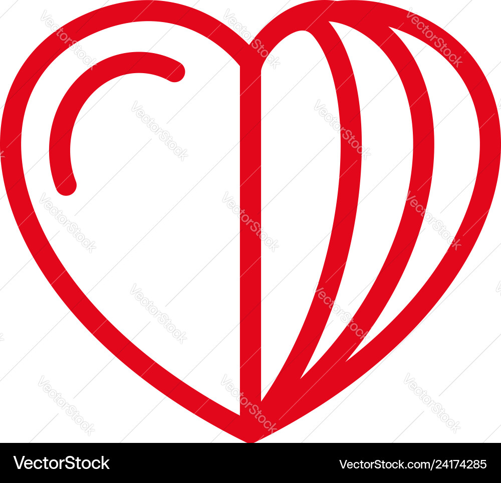Love with stacks or sheets layer icon simple Love with stacks or sheets layer icon simple vector image