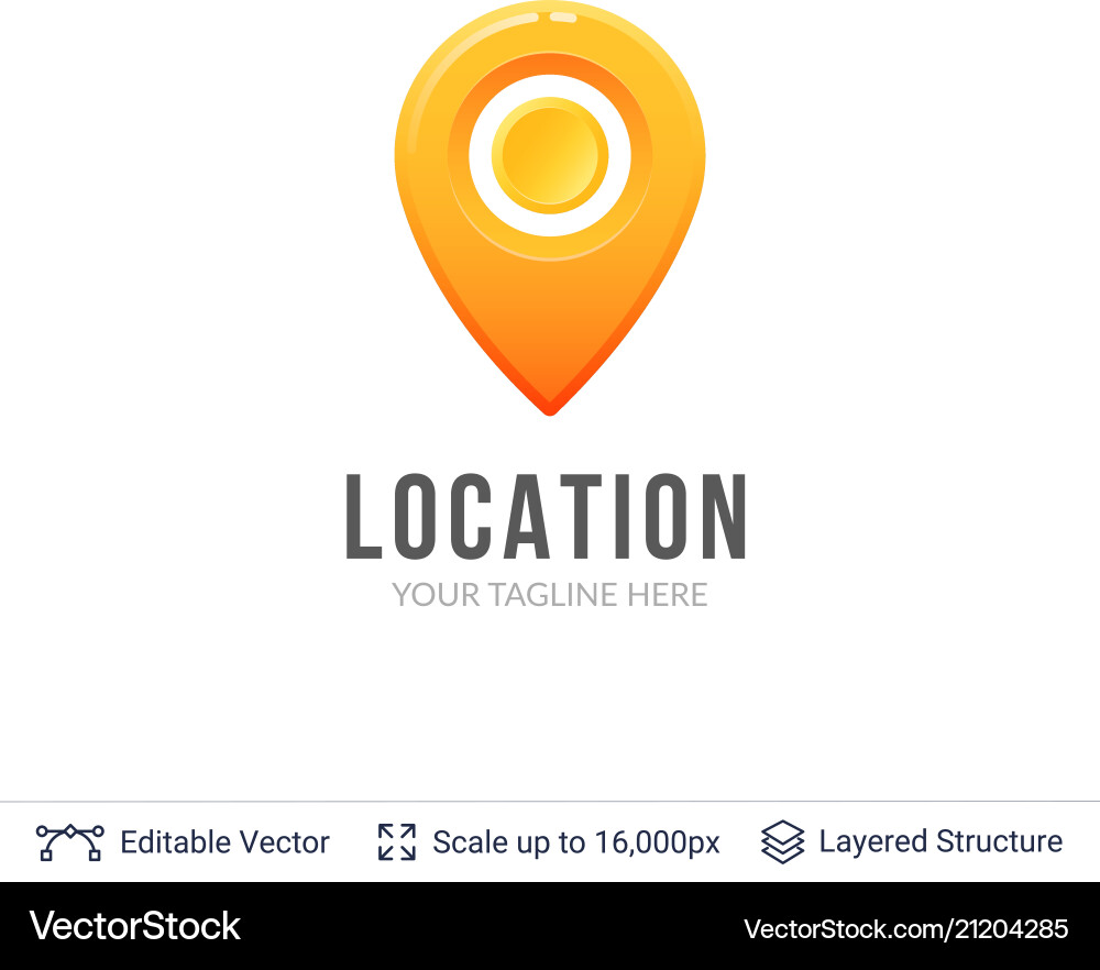 Map location pointer Map location pointer vector image