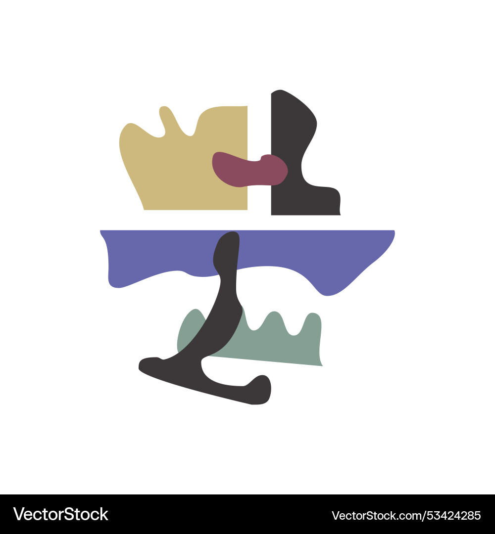 Modern abstract geometric shapes arrangement Modern abstract geometric shapes arrangement vector image