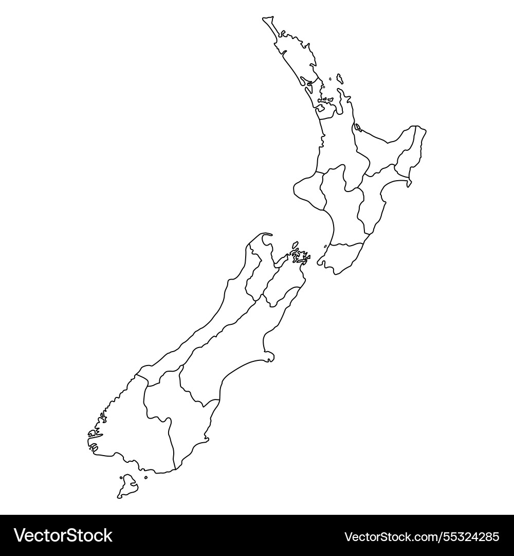 New zealand map symbol shape travel web flat New zealand map symbol shape travel web flat vector image