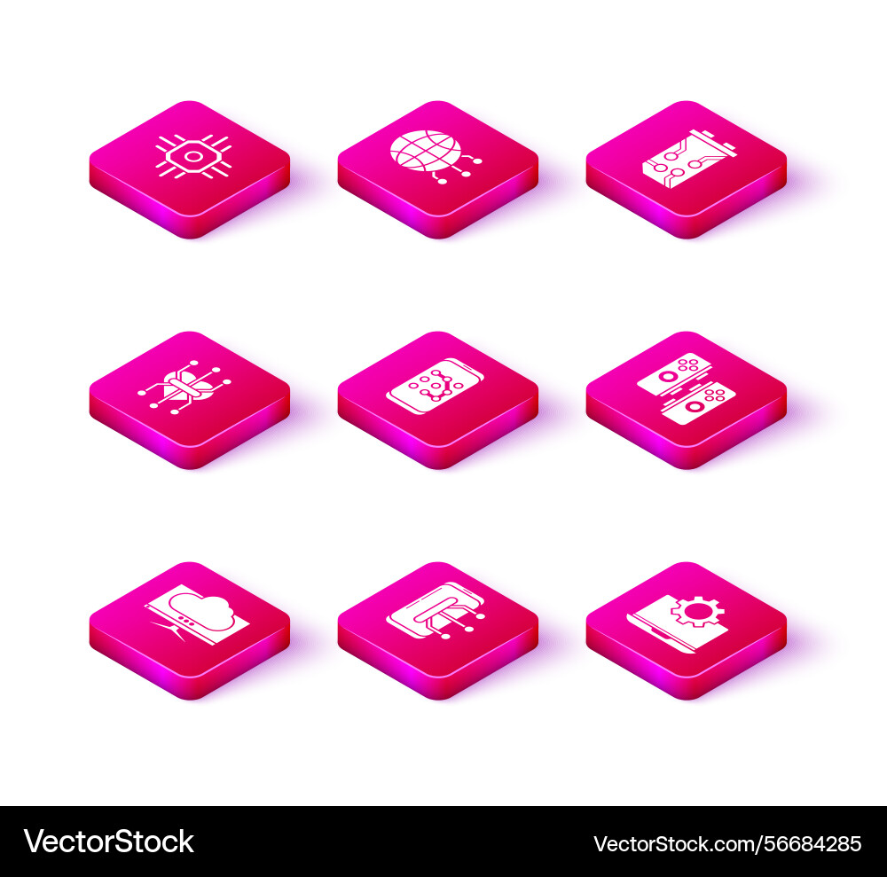 Set computer monitor screen smartphone mobile Set computer monitor screen smartphone mobile Vector Image