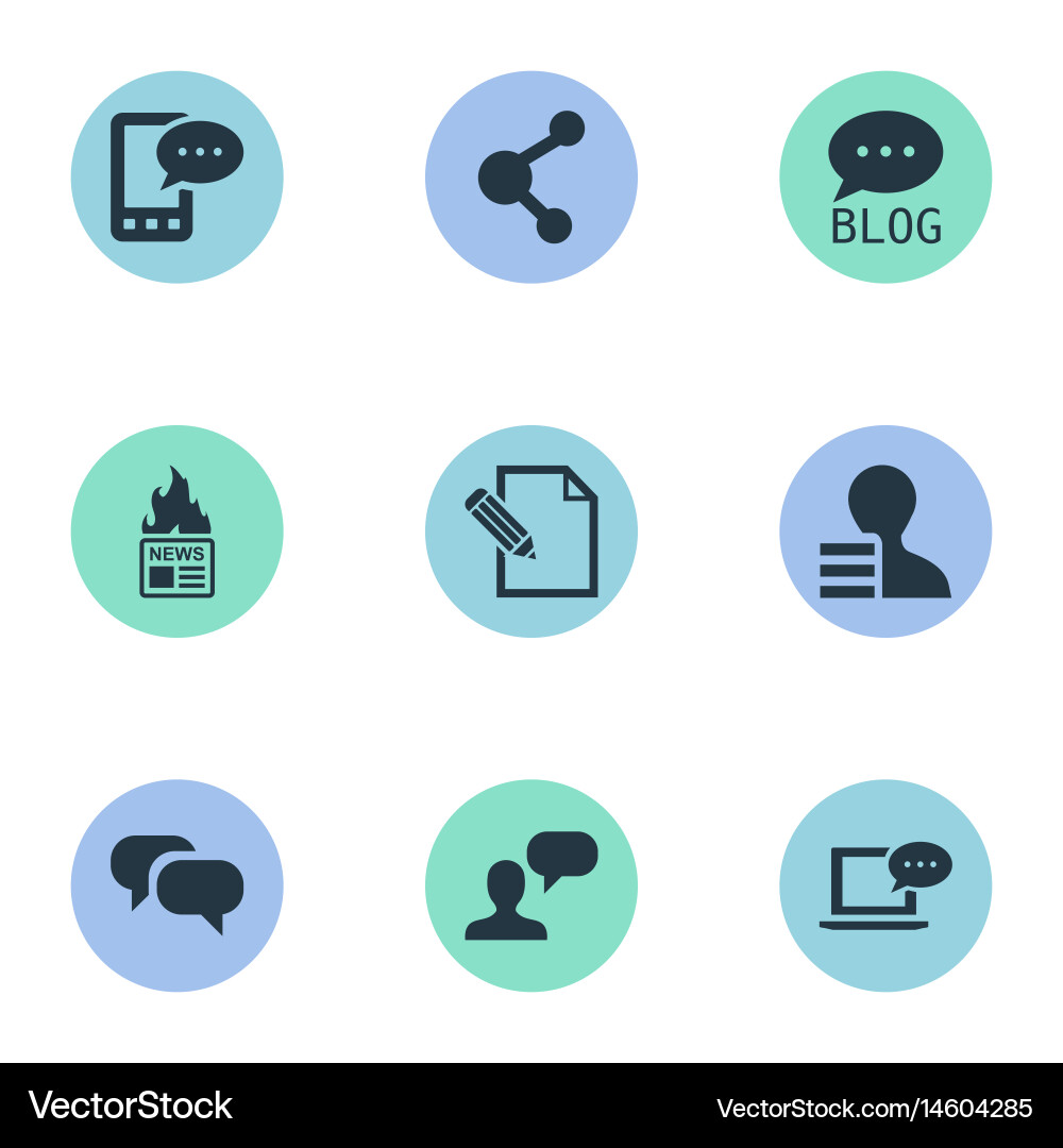 Set of simple user icons vector image