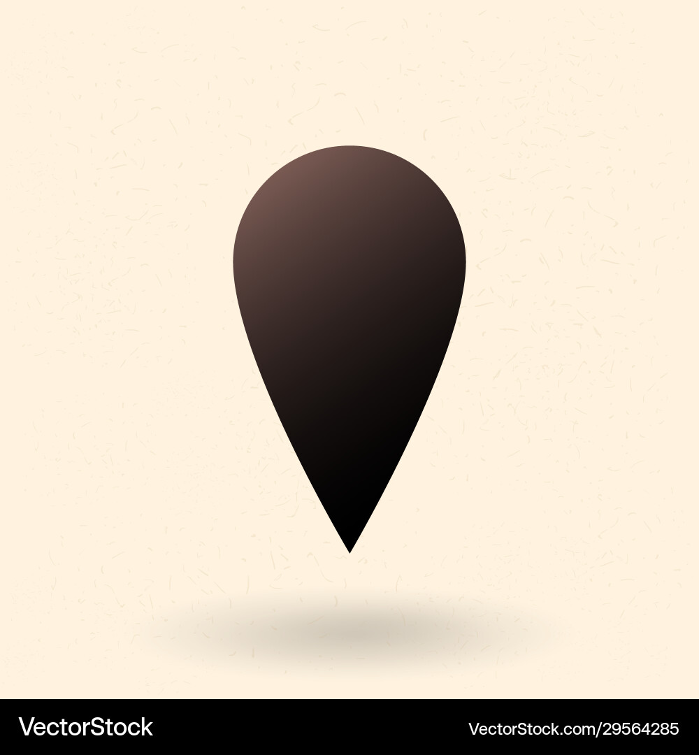 Single silhouette icon - map pointer Single silhouette icon - map pointer vector image