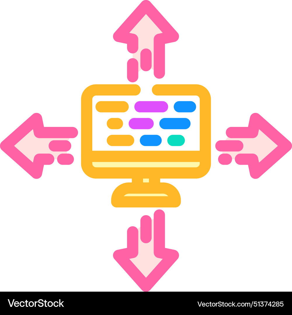 System deployment analyst color icon System deployment analyst color icon vector image