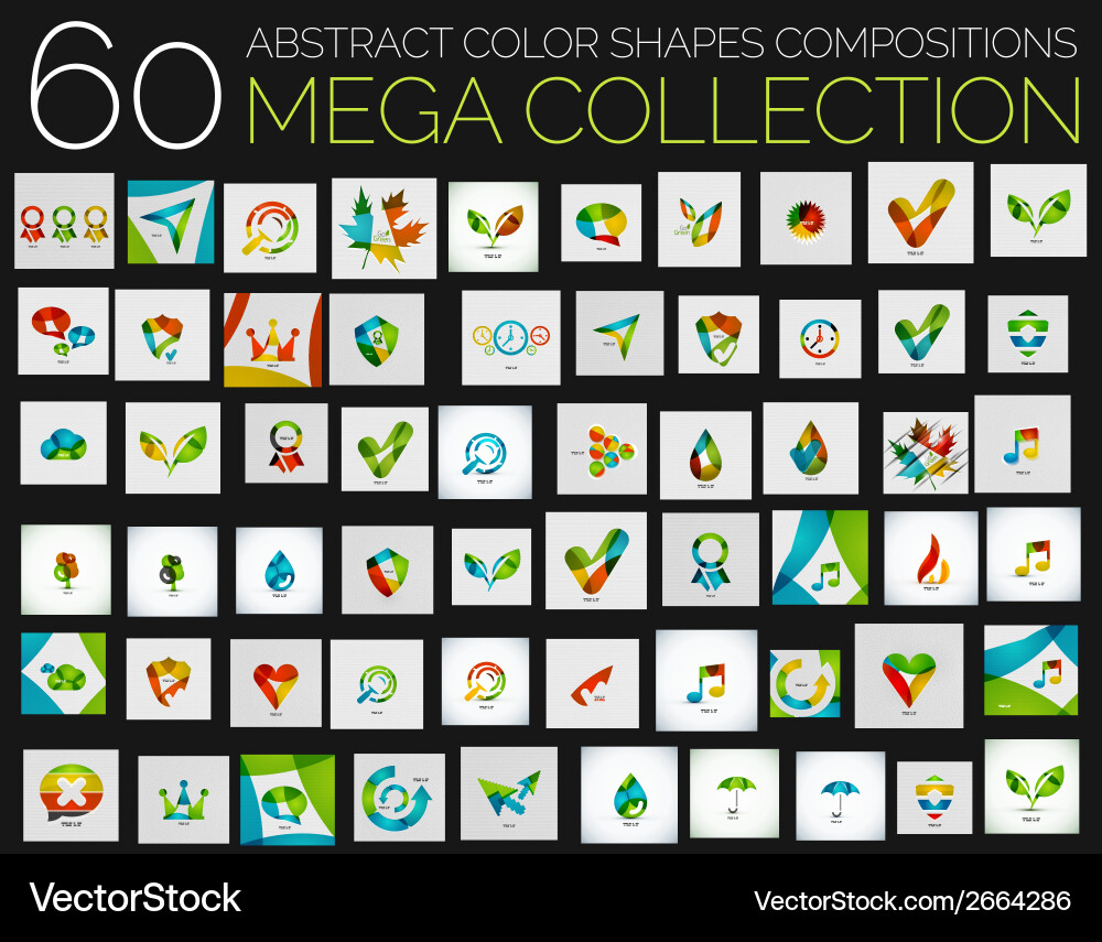 Abstract colorful shapes various concepts vector image