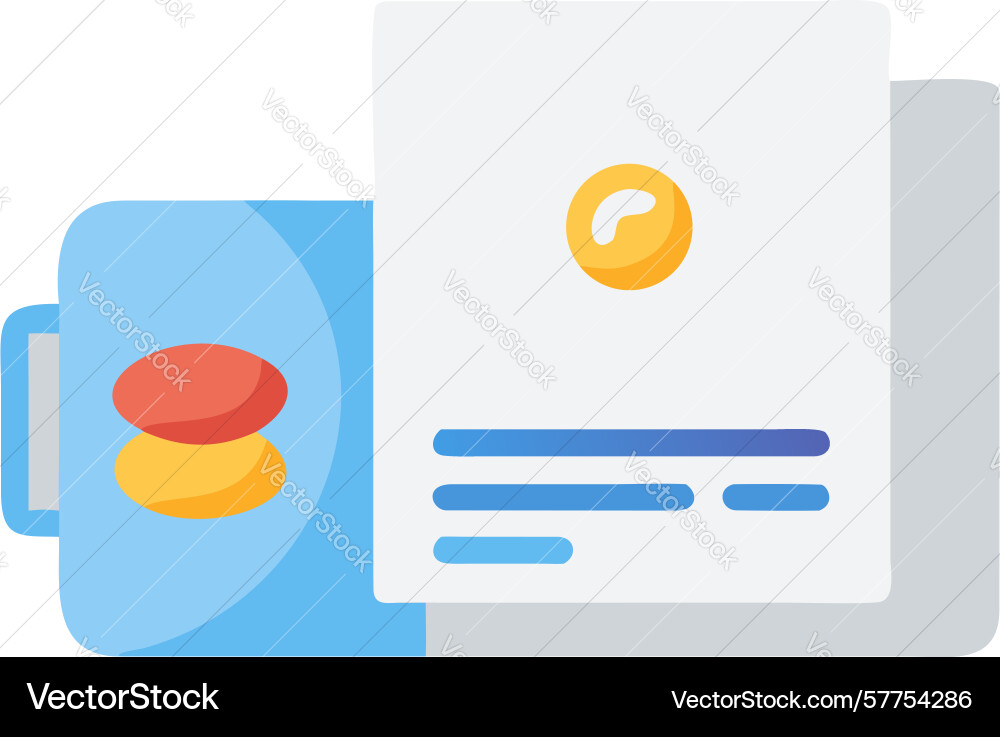Biometric document icon secure identity file vector image