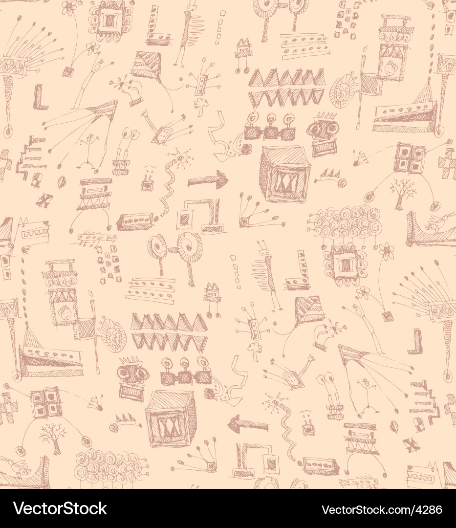 Chaotic Scribble Pattern Vector Image