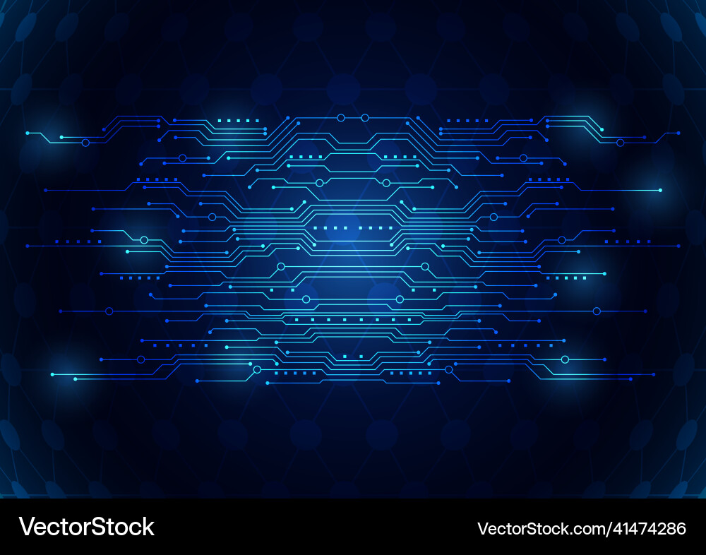 Circuit technology background with hi-tech digital Vector Image