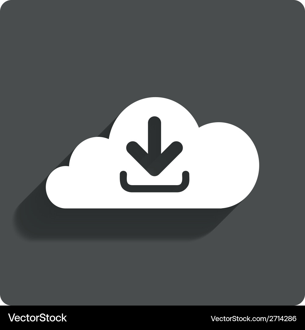 Download from cloud icon upload button Vector Image