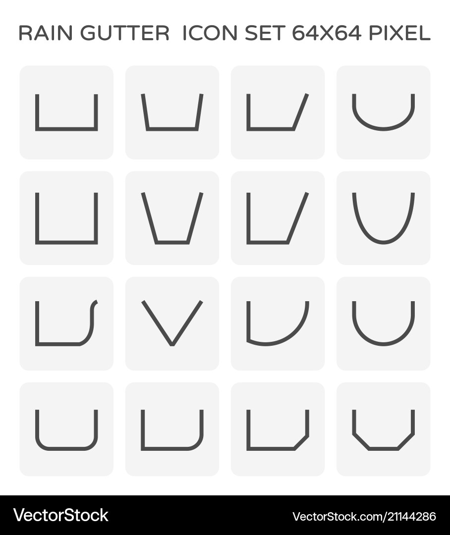 Gutter shape icon Gutter shape icon vector image