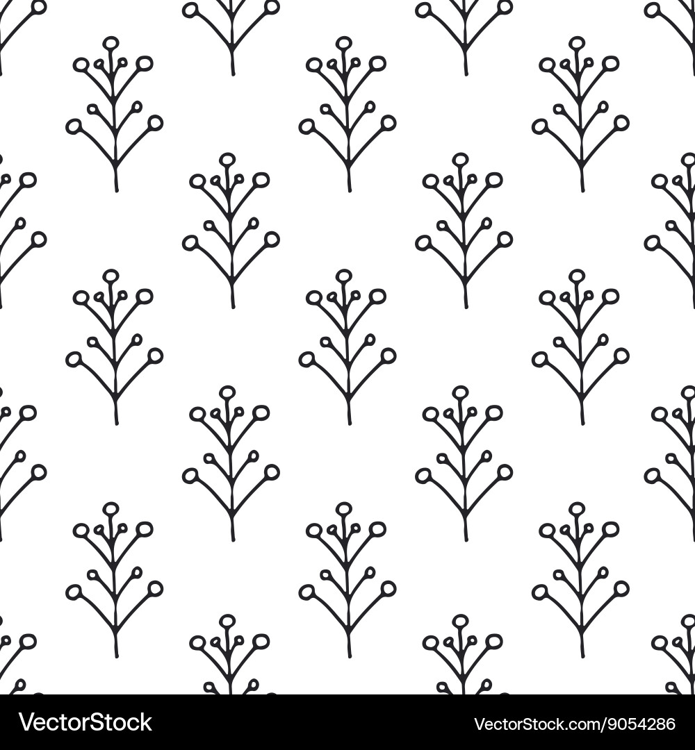 Hand drawn seamless vintage pattern Royalty Free Vector