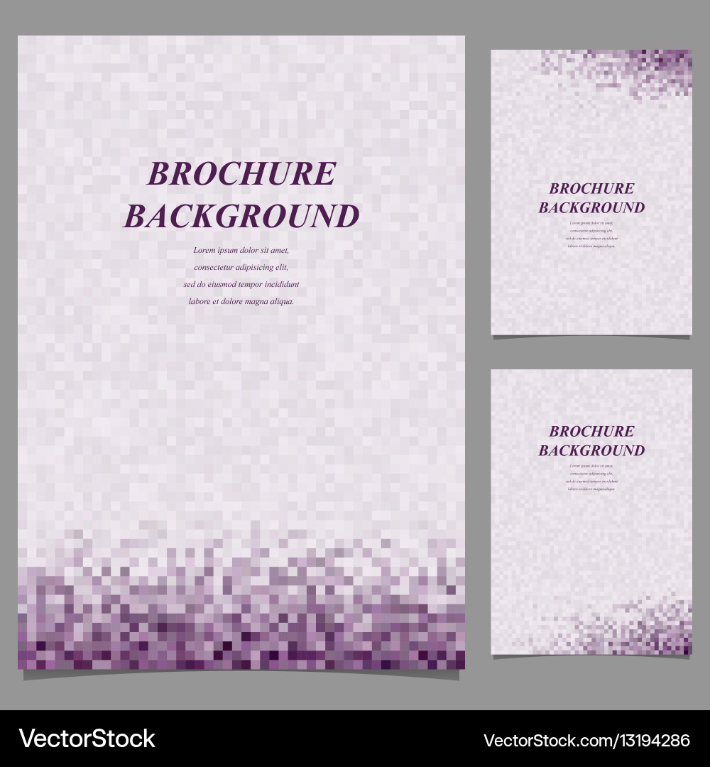 Modern square pattern brochure background set vector image