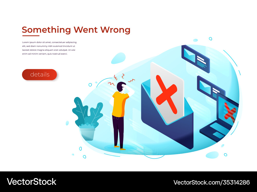 Online service access error Online service access error Vector Image