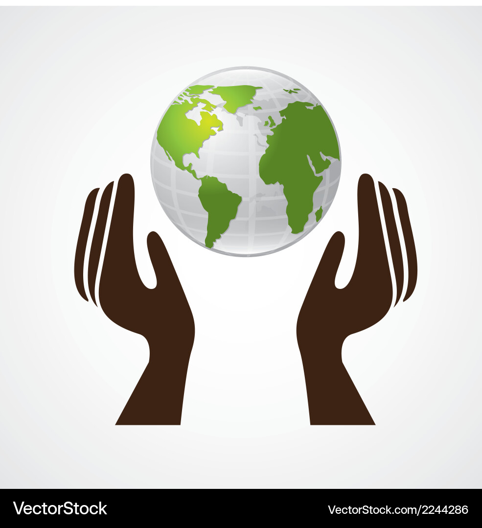 Planet design over gray background Vector Image
