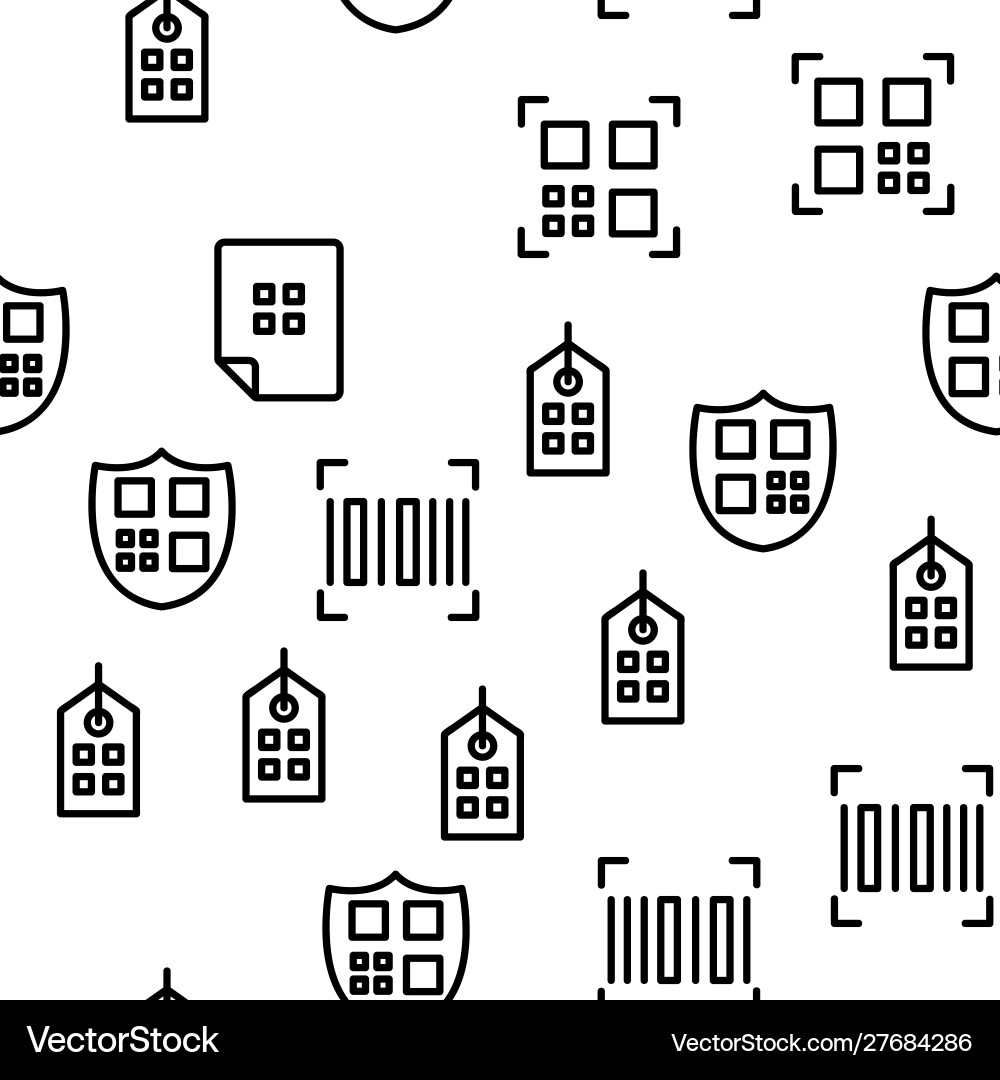 Qr-Code-Scan nahtloses Muster Qr-Code-Scan nahtloses Muster vektorbild