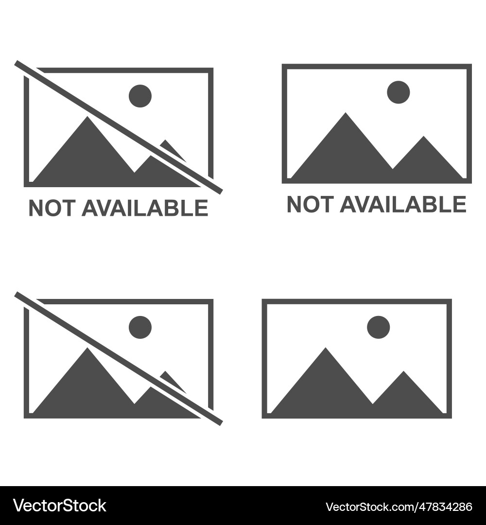 Set of no image symbol missing available icon Vector Image
