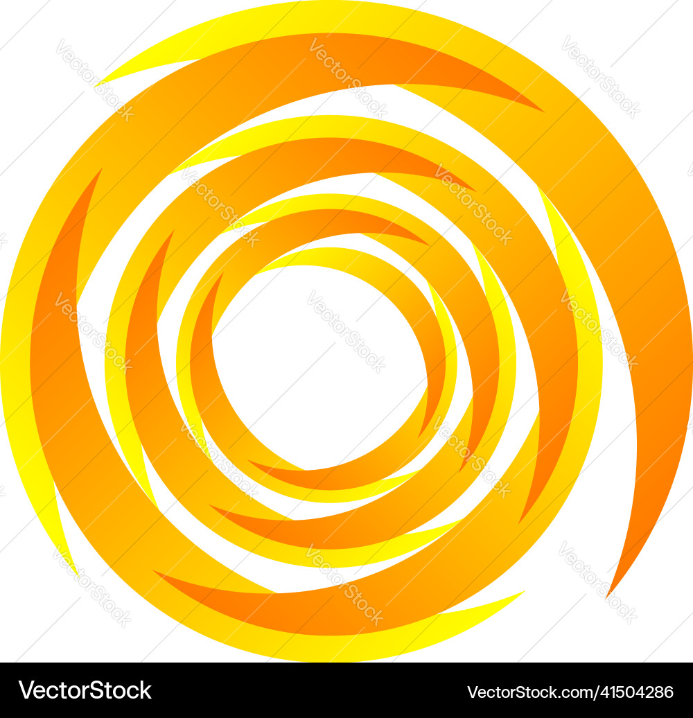 Spiral swirl twirl rotating segmented circle Spiral swirl twirl rotating segmented circle vector image