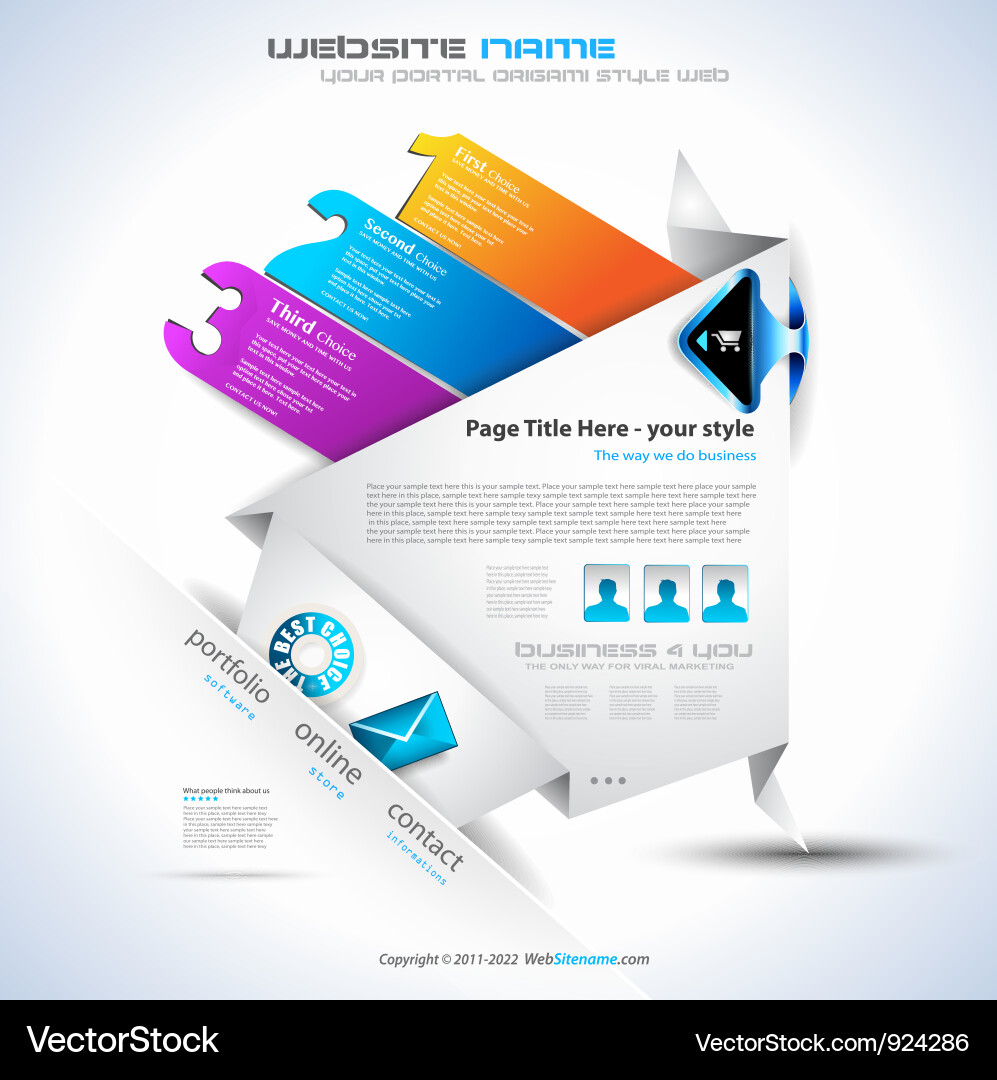 Website layout Vector Image