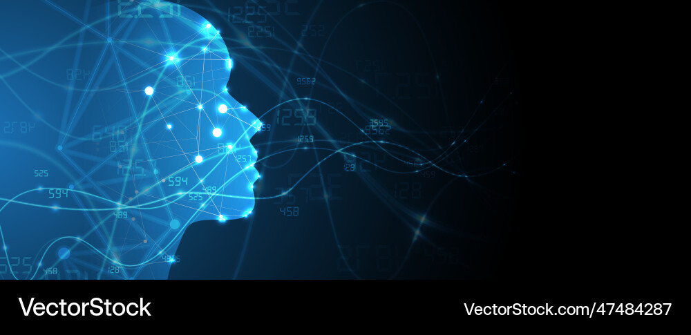Artificial intelligence technology web background Artificial intelligence technology web background vector image