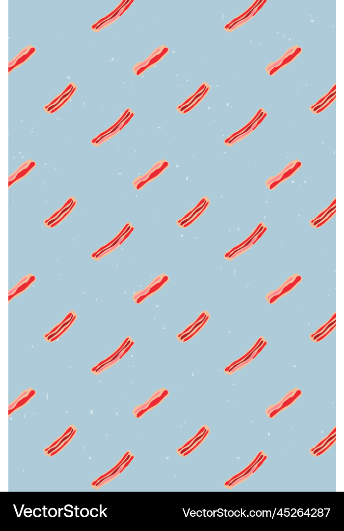 Bacon seamless pattern background vector image