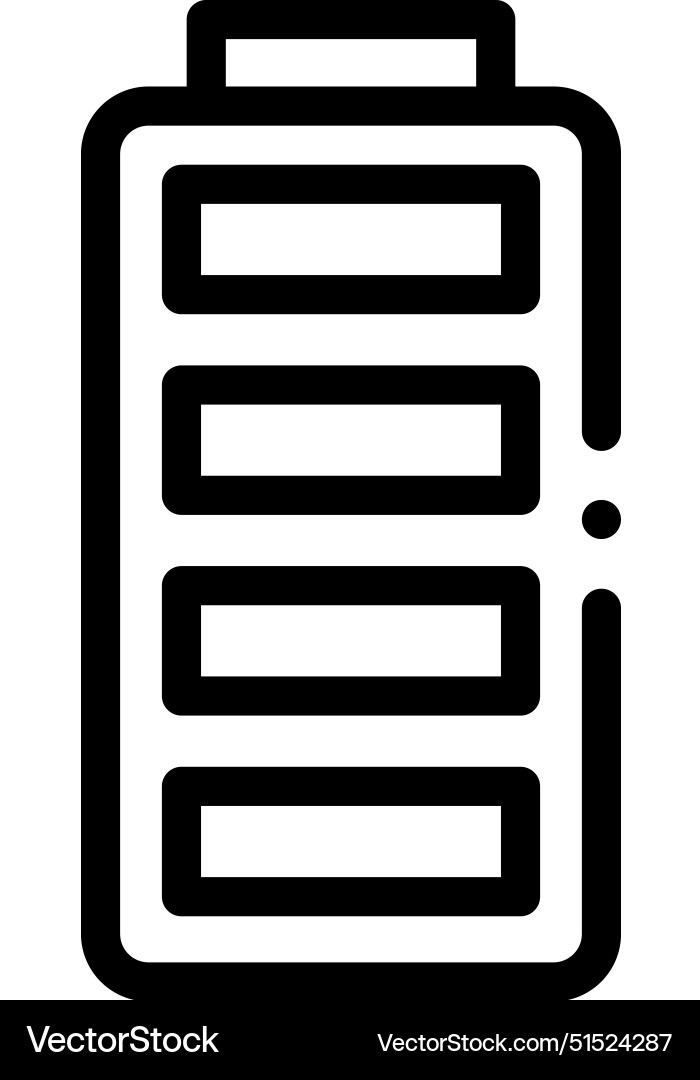 Battery icon thin linear style design isolated Battery icon thin linear style design isolated Vector Image