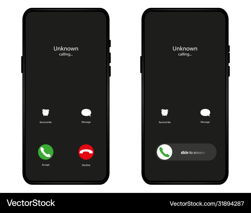 Call screen layout abstract incoming window Call screen layout abstract incoming window Vector Image