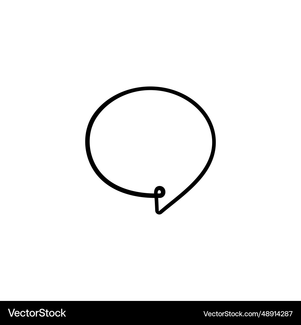 Comment line style icon design Vector Image