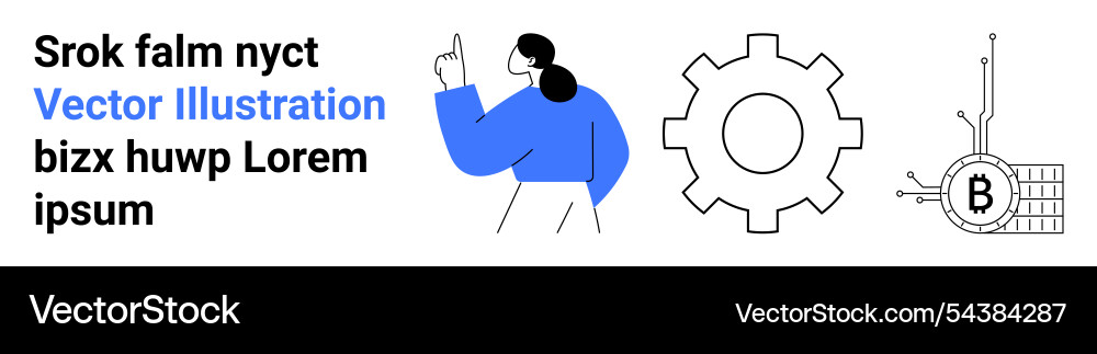 Digital technology concept with human pointer Digital technology concept with human pointer vector image