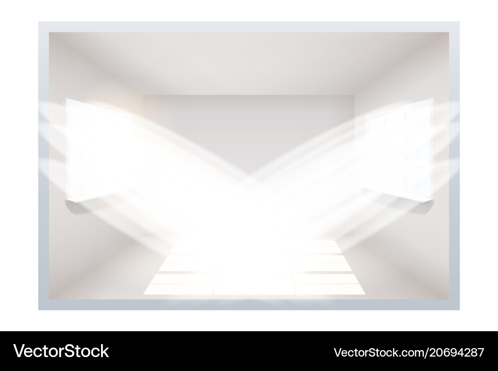 Example of empty room with window on side Example of empty room with window on side vector image