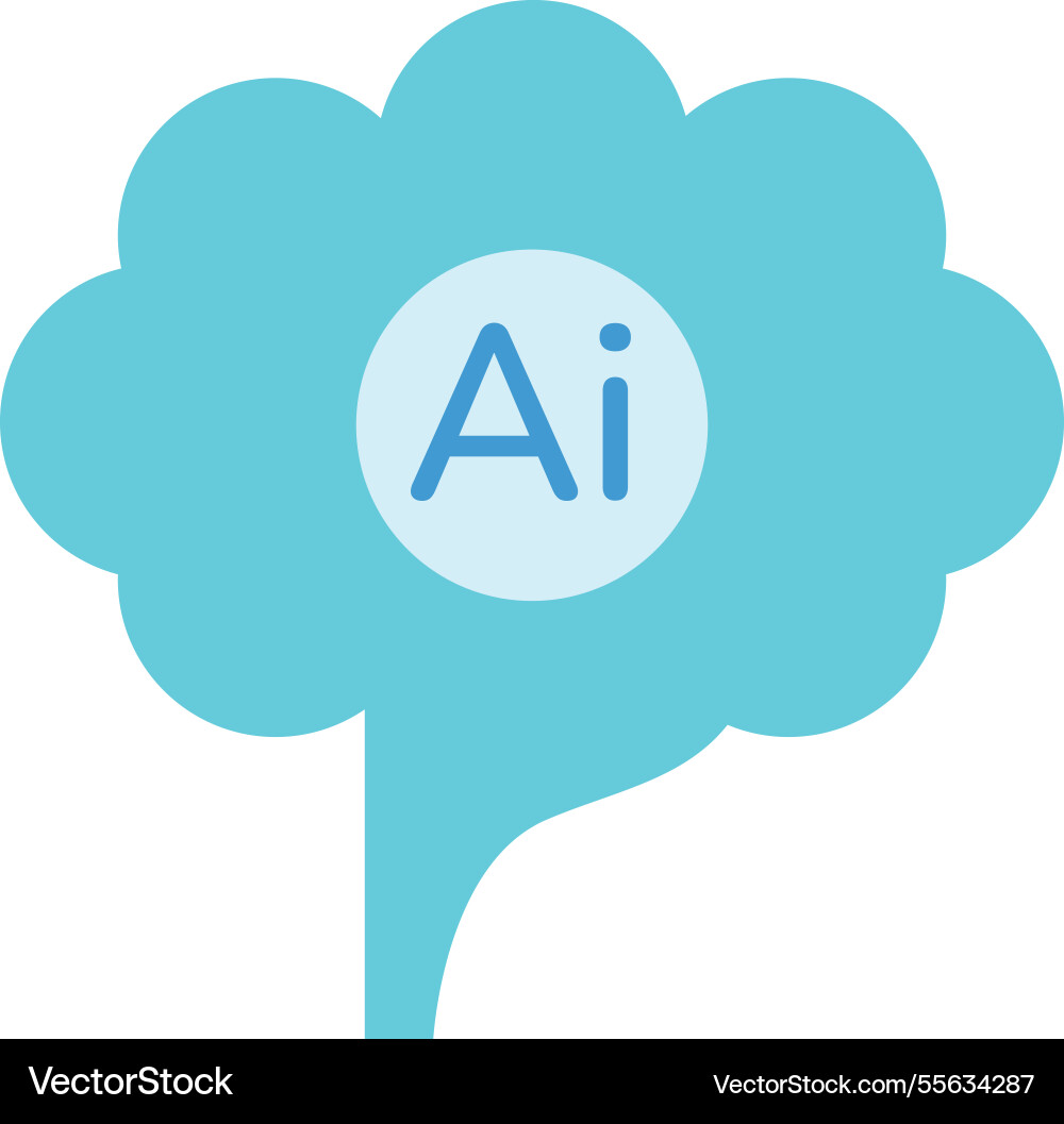 Generative ai data growth machine Vector Image